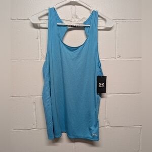 Under Armour (Women's Large) Fly By Blue Activewear Tank Top NWT